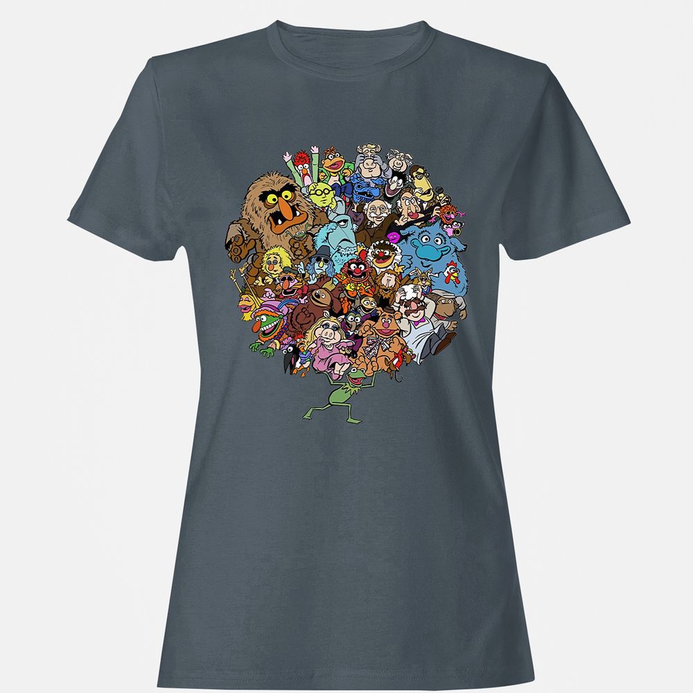 Women's T-Shirt - 4V6SHPYQ - Charcoal - 3