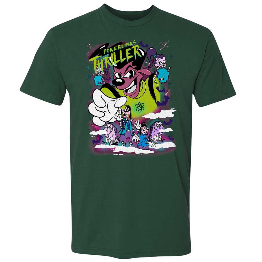 Vintage Pop Cartoon Horror Mashup - Forest Green - 3