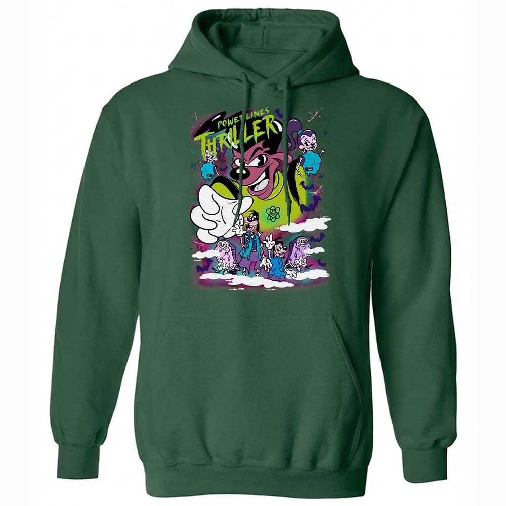Vintage Pop Cartoon Horror Mashup - Forest Green - 3