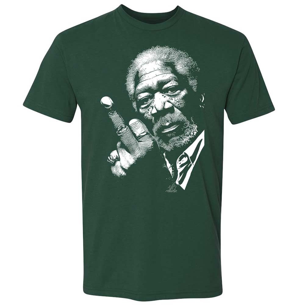 Morgan Freeman middle finger - Forest Green - 3