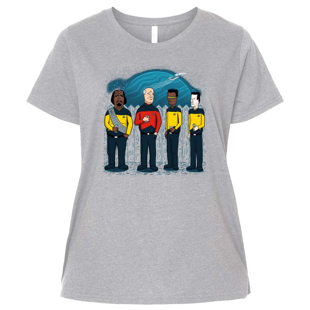 Ladies Curvy Jersey - E4N81BXW - Heather - 3