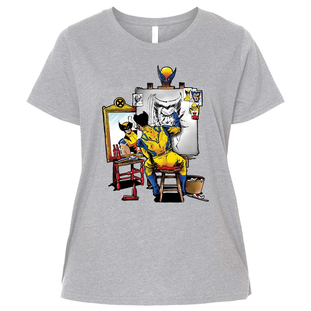 Ladies Curvy Jersey - 63AM6ASN - Heather - 3