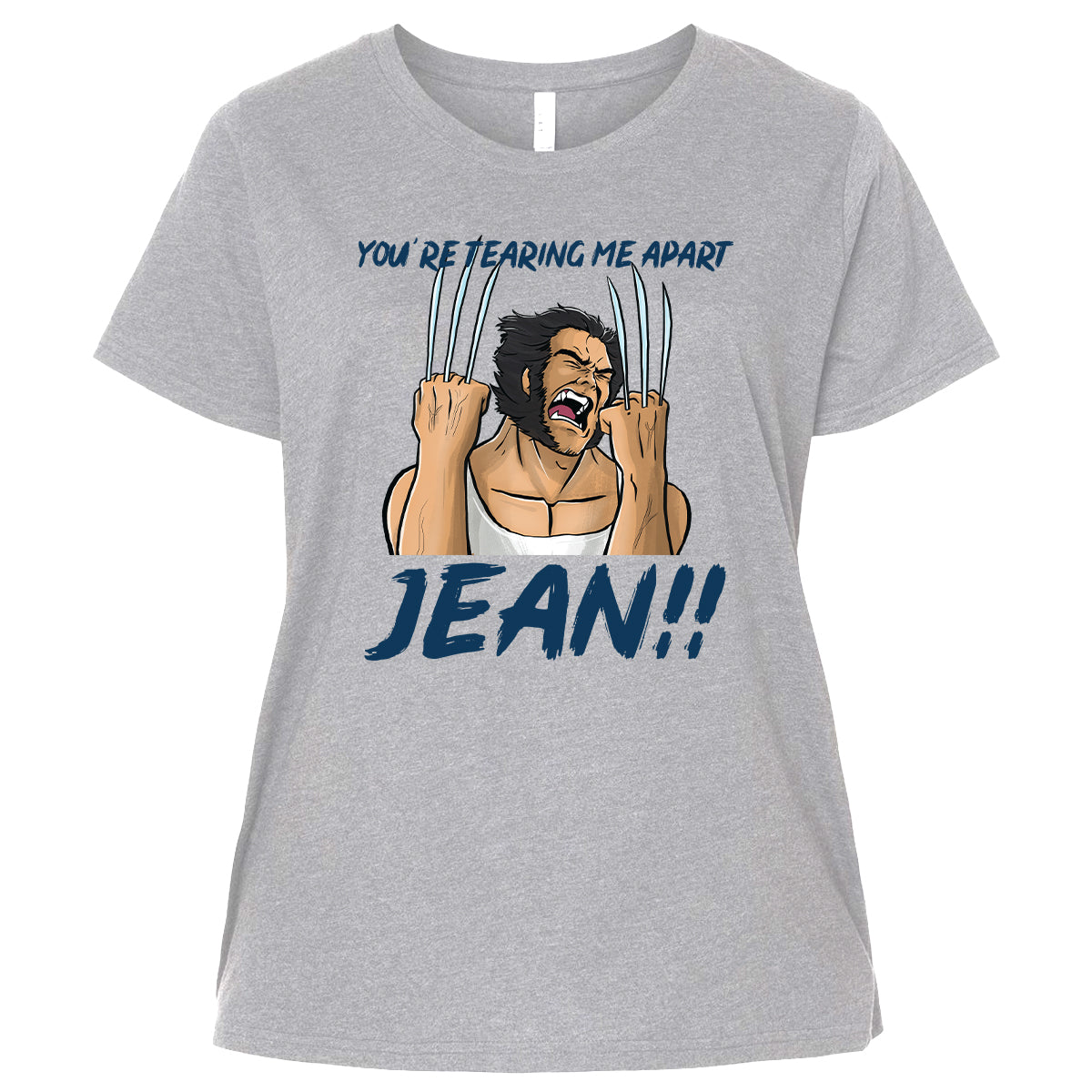 Ladies Curvy Jersey - YBV5D8DJ - Heather - 3