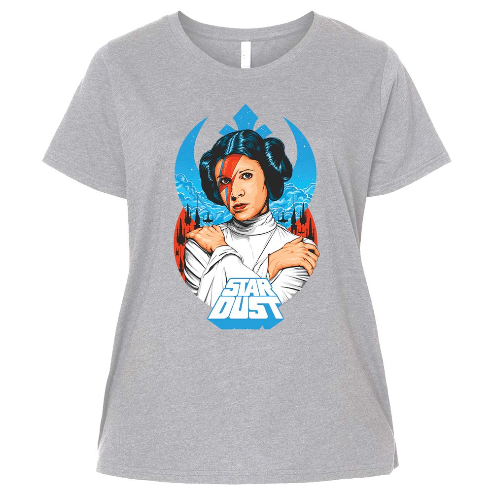 Ladies Curvy Jersey - 67YQMU5F - Heather - 3