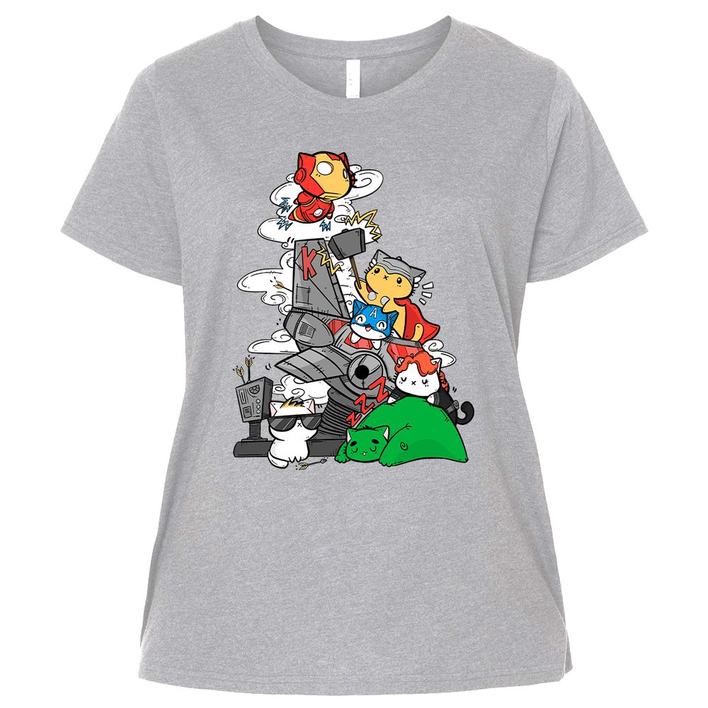 Ladies Curvy Jersey - PY578XQG - Heather - 3