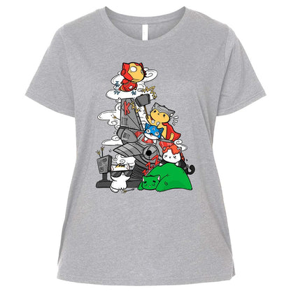 Ladies Curvy Jersey - PY578XQG - Heather - 3