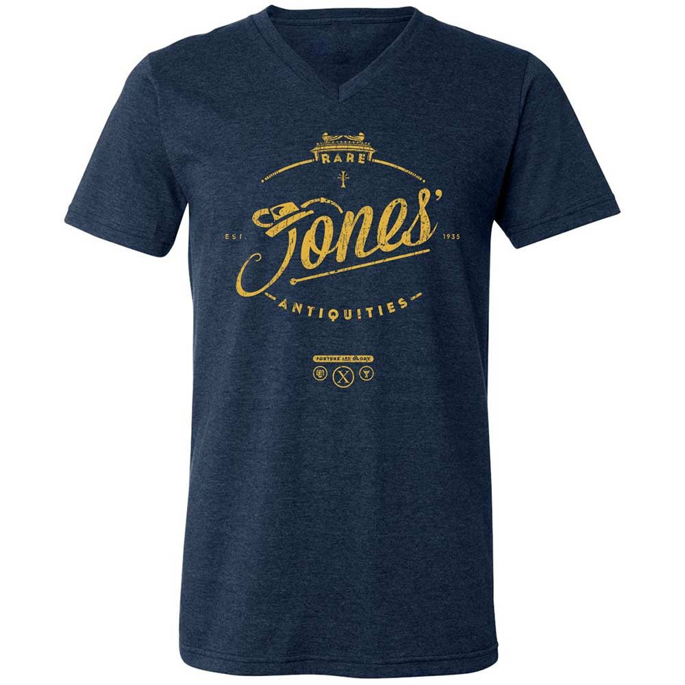 Unisex V-Neck T-Shirt - M6GULHET - Heather Navy - 3