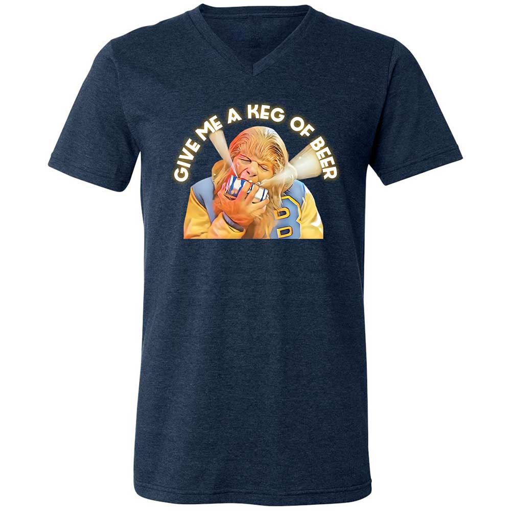 Unisex V-Neck T-Shirt - YBN73GRV - Heather Navy - 3