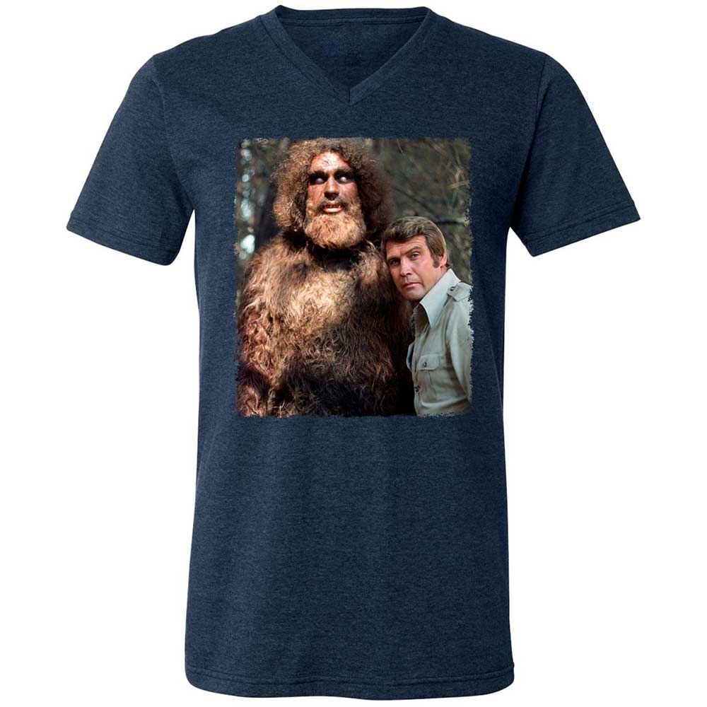Unisex V-Neck T-Shirt - R6M96SYA - Heather Navy - 3