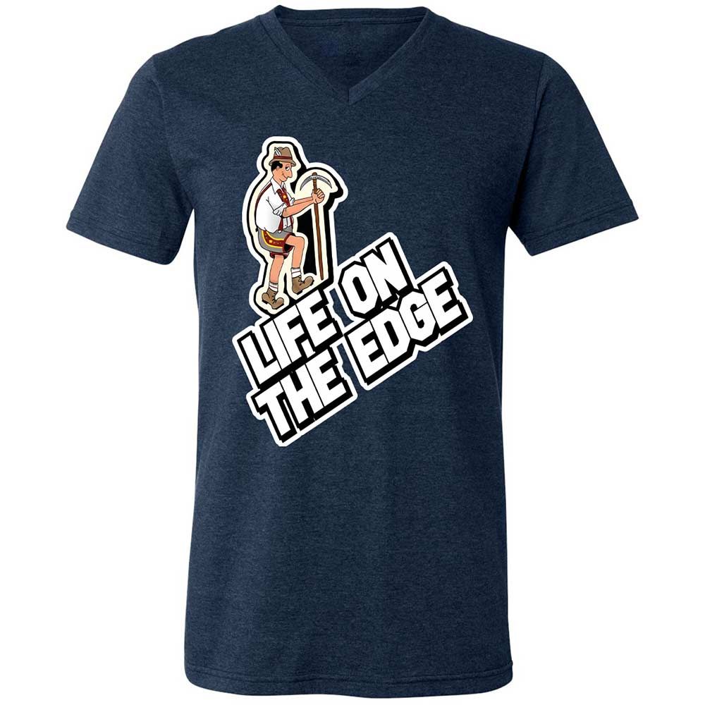 Unisex V-Neck T-Shirt - VVV2KCS2 - Heather Navy - 3