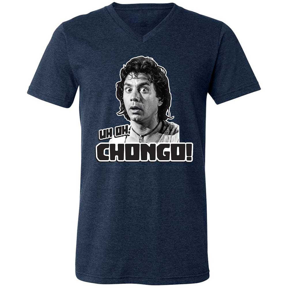 Unisex V-Neck T-Shirt - KV51UC9H - Heather Navy - 3