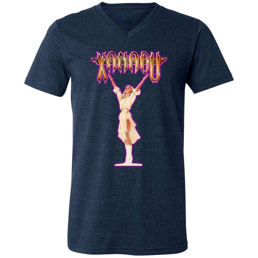 Unisex V-Neck T-Shirt - XQYXHDZV - Heather Navy - 3
