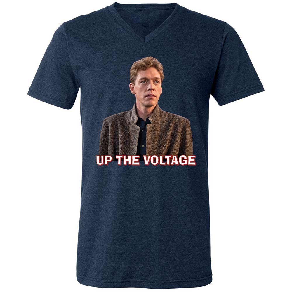 Unisex V-Neck T-Shirt - GU13KH3U - Heather Navy - 3