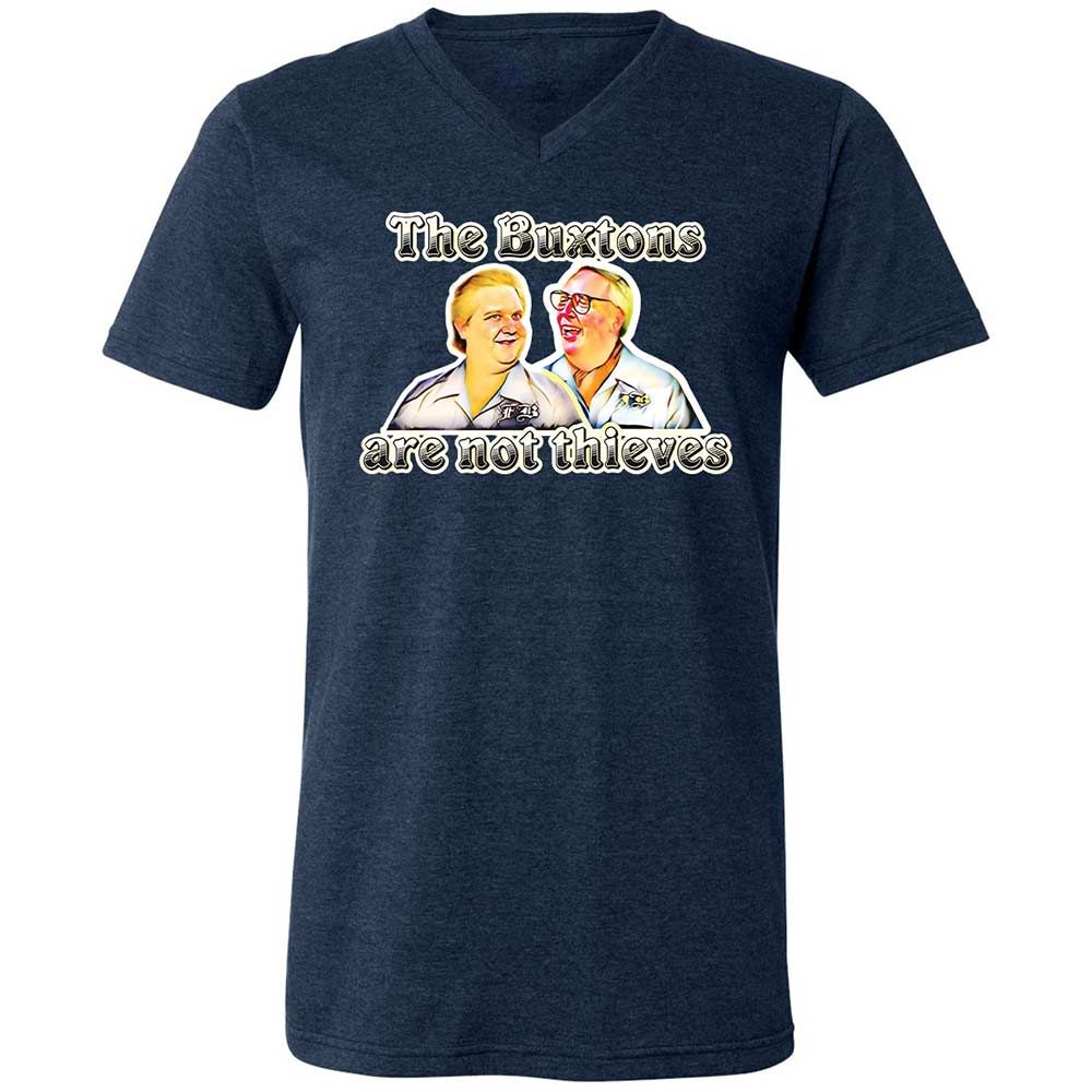 Unisex V-Neck T-Shirt - Z3MKLD1D - Heather Navy - 3