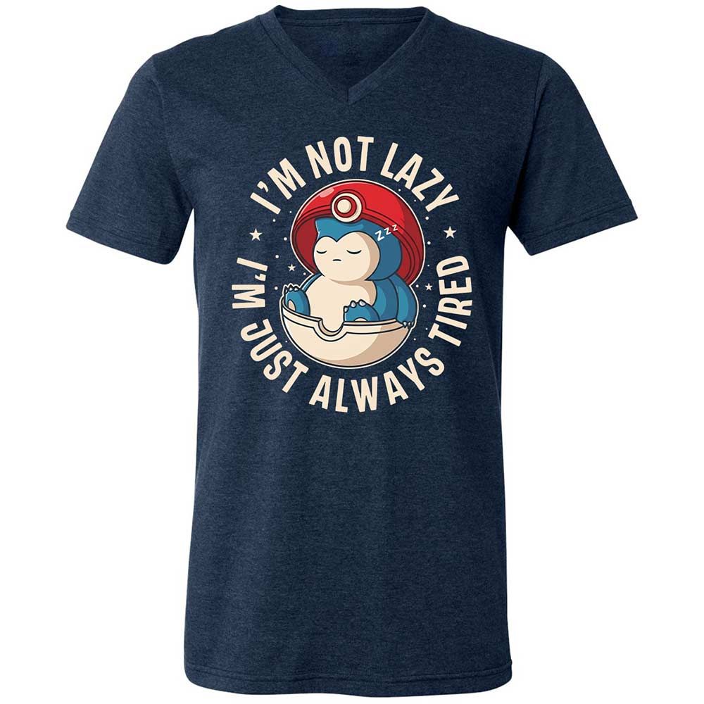 Unisex V-Neck T-Shirt - UT5T9K3M - Heather Navy - 3