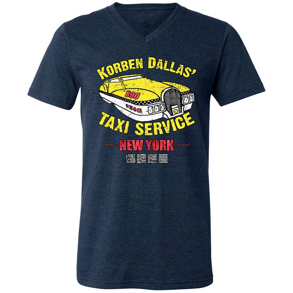 Unisex V-Neck T-Shirt - DMQGD5WP - Heather Navy - 3