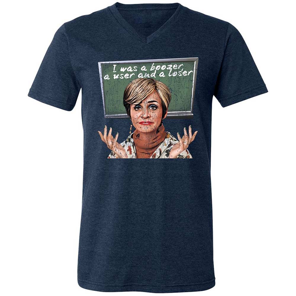 Unisex V-Neck T-Shirt - 6CY4NKKH - Heather Navy - 3