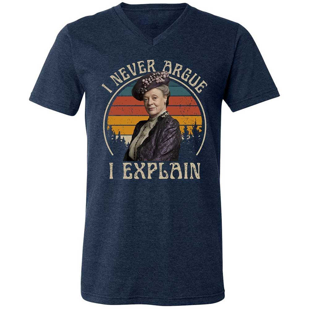 Unisex V-Neck T-Shirt - V9F3MAJH - Heather Navy - 3