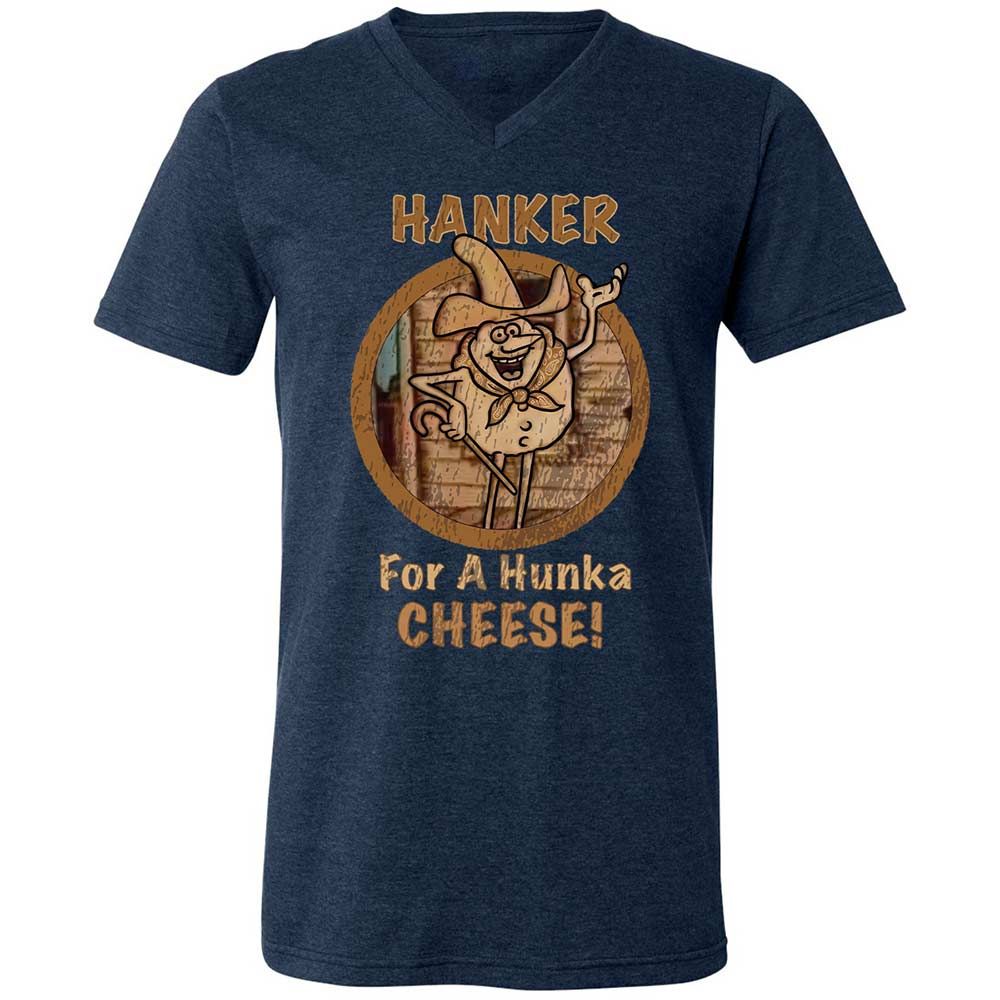 Unisex V-Neck T-Shirt - U89WFCNJ - Heather Navy - 3