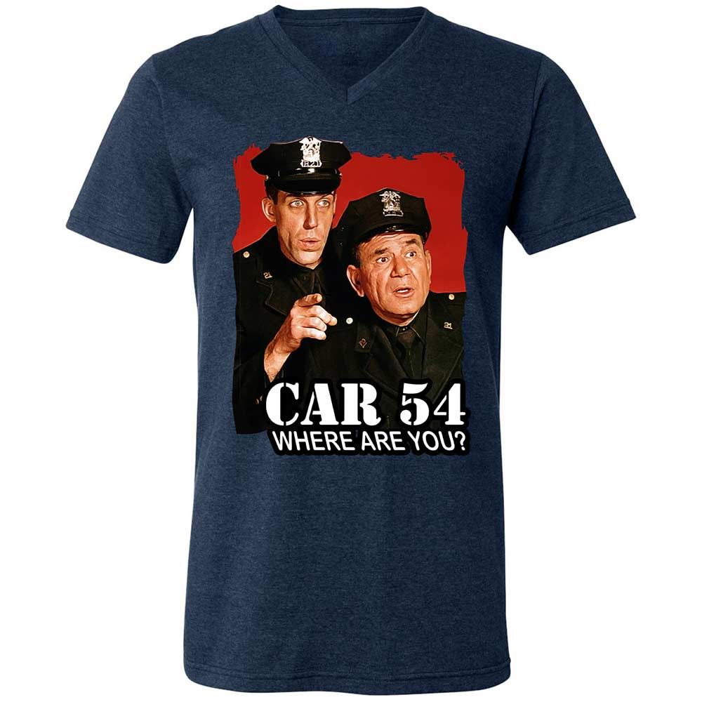 Unisex V-Neck T-Shirt - G4WAZ7GJ - Heather Navy - 3