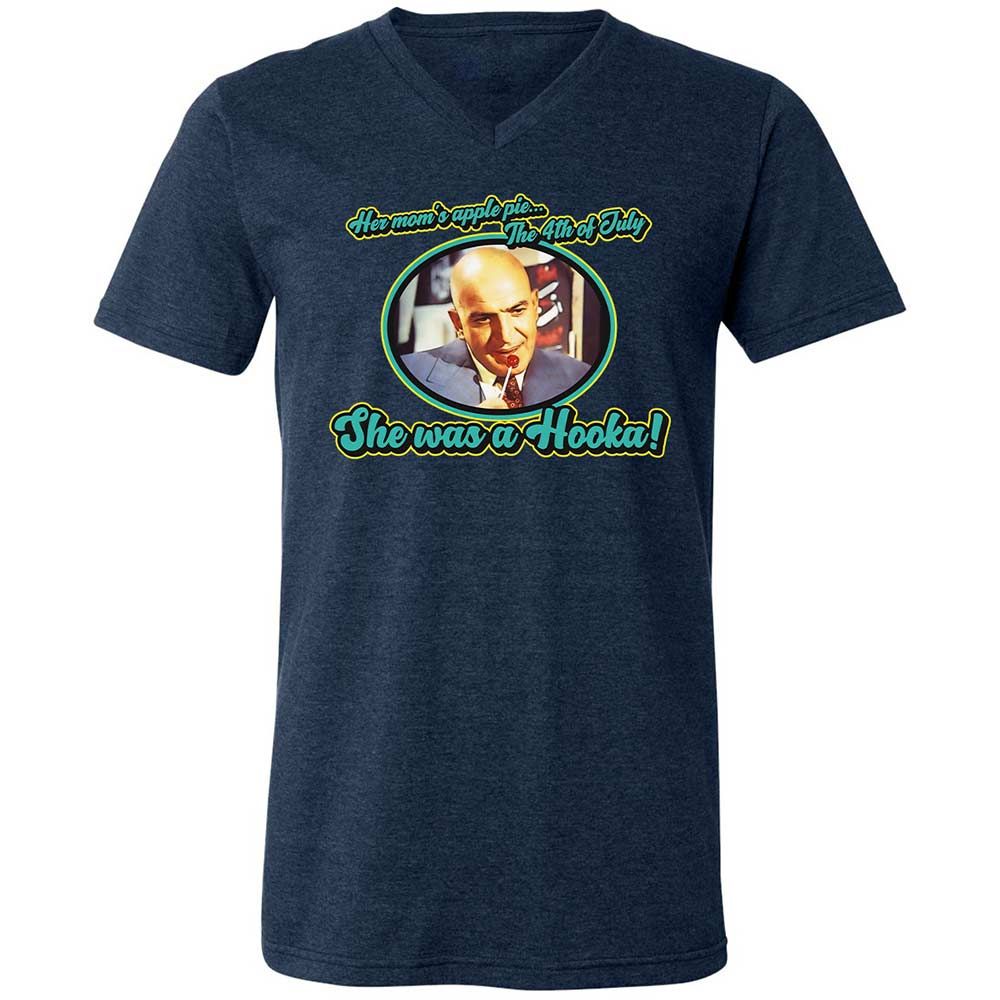 Unisex V-Neck T-Shirt - 1C95DFR7 - Heather Navy - 3