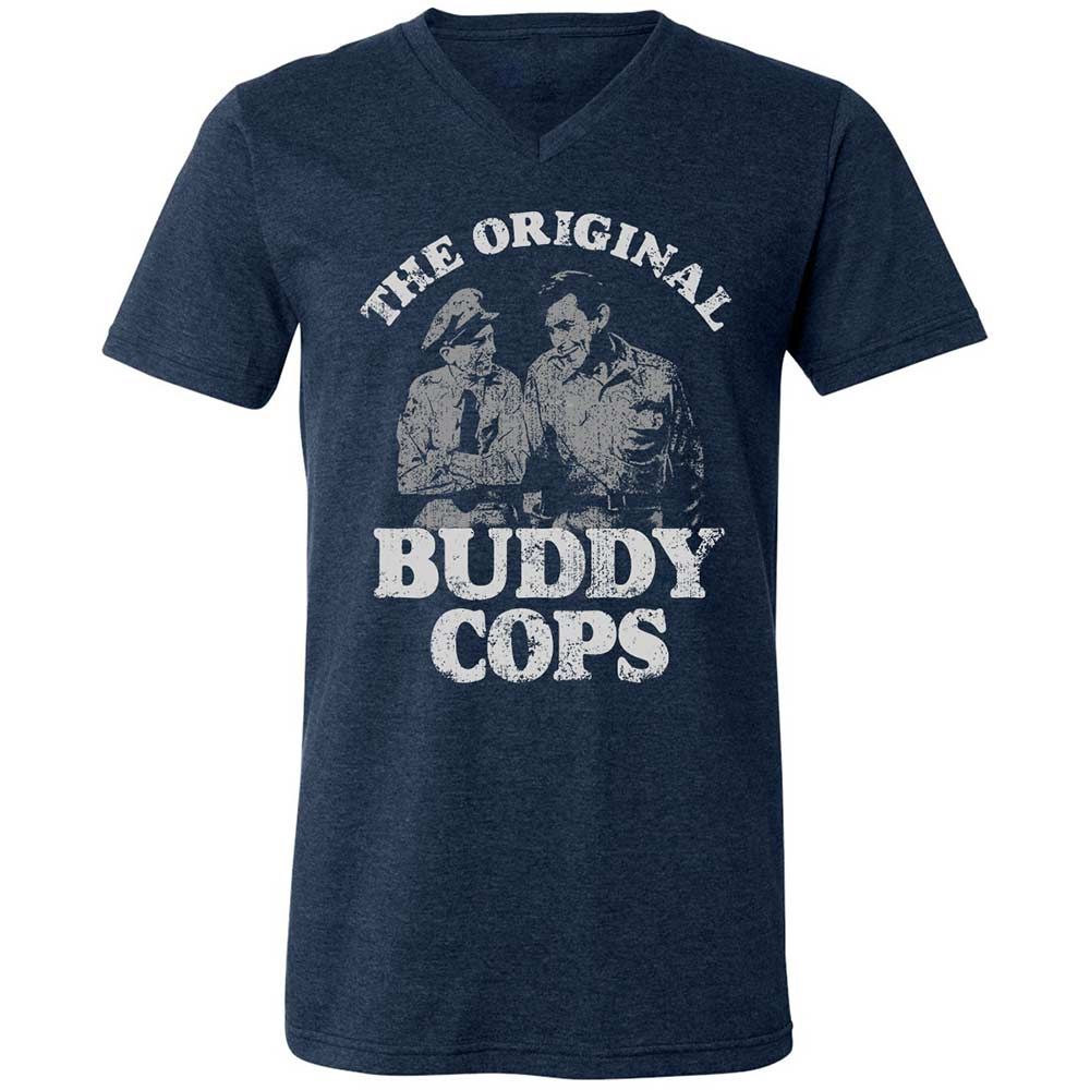 Unisex V-Neck T-Shirt - LR89QXS4 - Heather Navy - 3