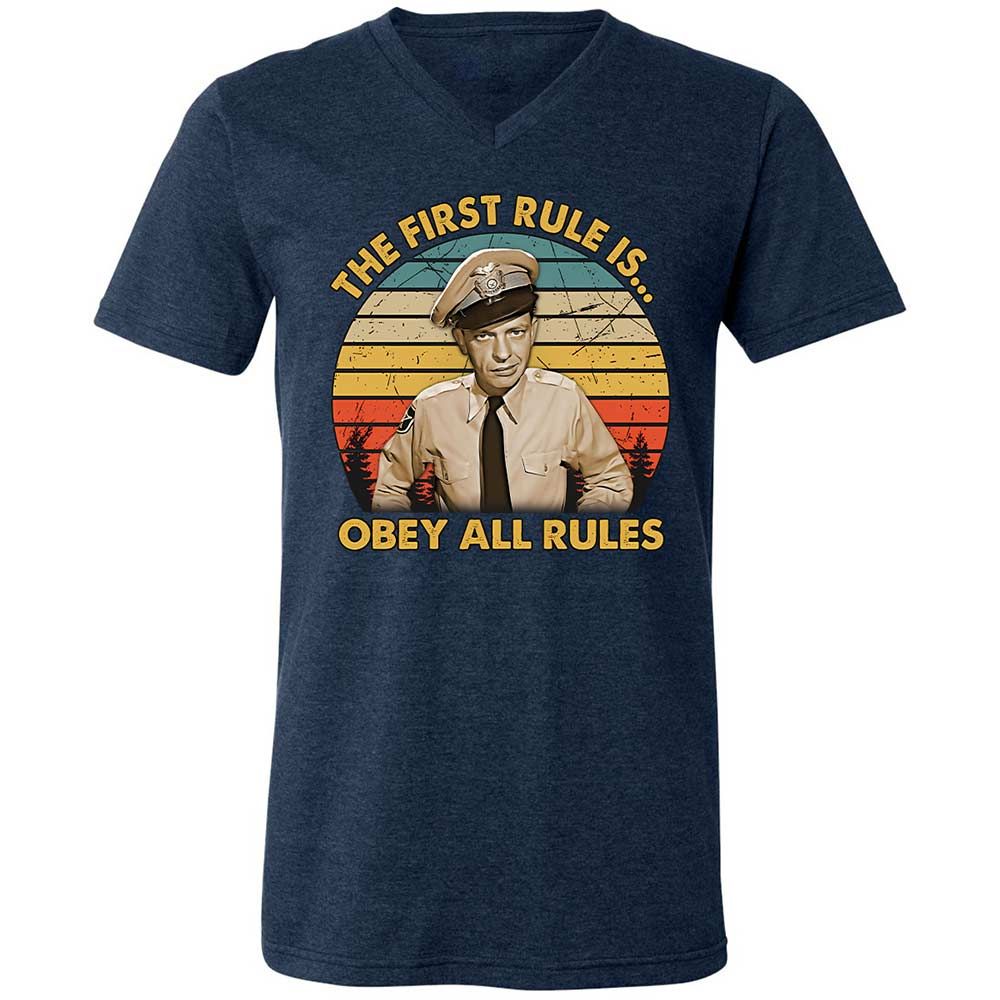 Unisex V-Neck T-Shirt - DD1F3U1Z - Heather Navy - 3