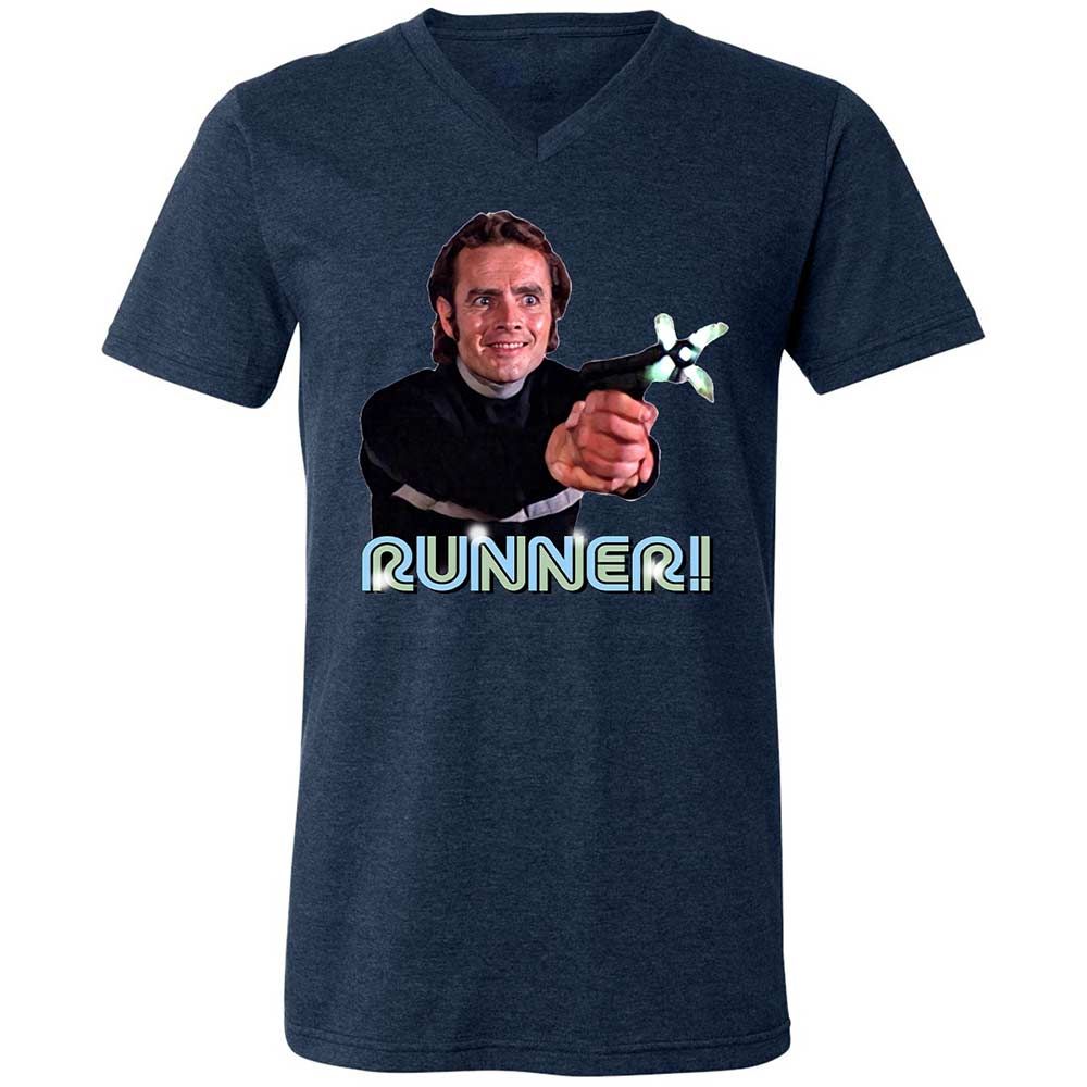 Unisex V-Neck T-Shirt - VF2DUEJH - Heather Navy - 3