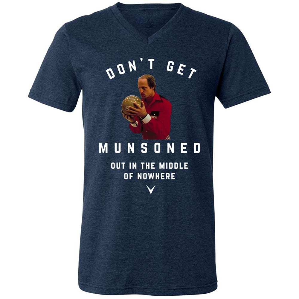Unisex V-Neck T-Shirt - 5UAKZ5LN - Heather Navy - 3