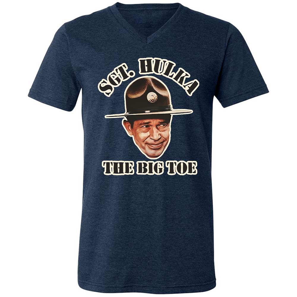Unisex V-Neck T-Shirt - B6DQ6KN5 - Heather Navy - 3