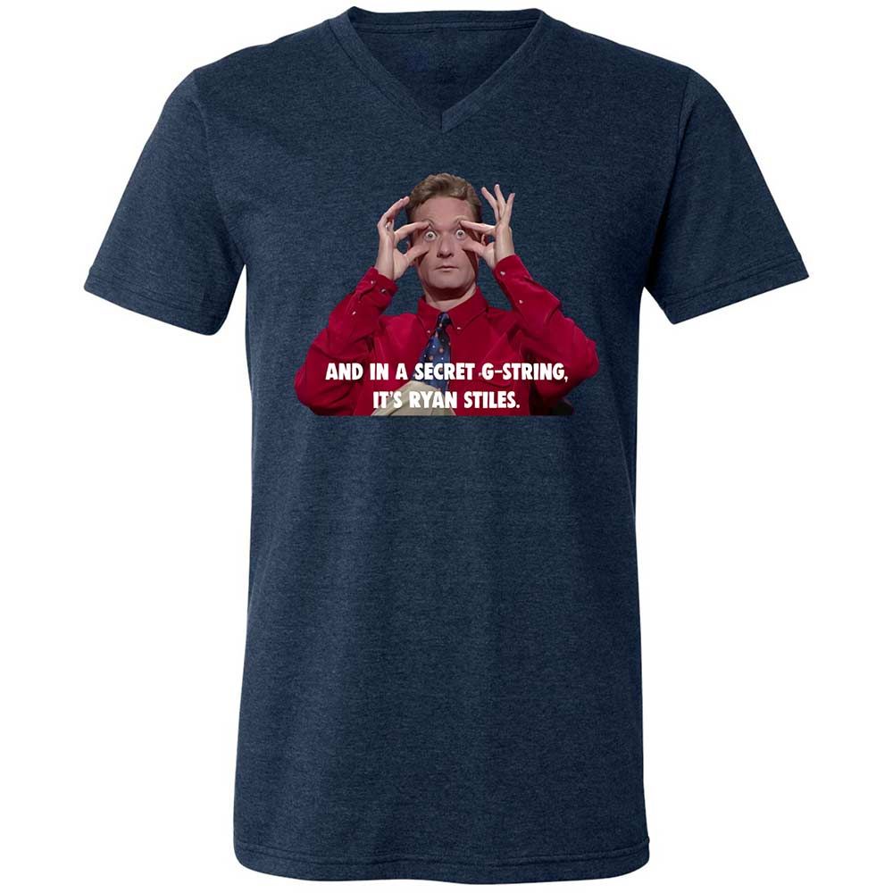 Unisex V-Neck T-Shirt - JV2RWEA5 - Heather Navy - 3