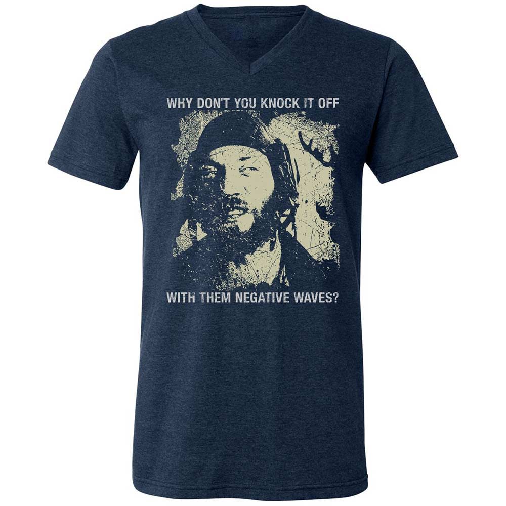 Unisex V-Neck T-Shirt - N8TWV14J - Heather Navy - 3