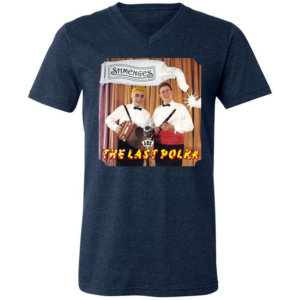 Unisex V-Neck T-Shirt - 4AV3ANL2 - Heather Navy - 3