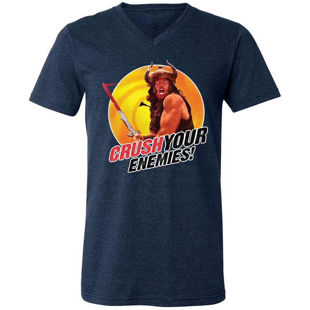 Unisex V-Neck T-Shirt - KTC9SBGY - Heather Navy - 3
