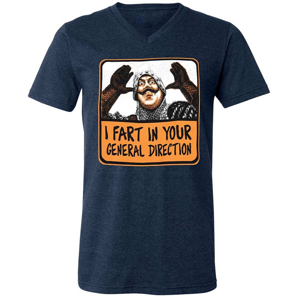 Unisex V-Neck T-Shirt - SM2Y2CWA - Heather Navy - 3