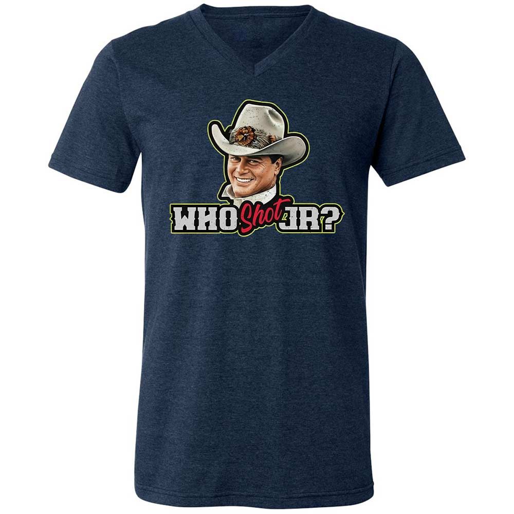 Unisex V-Neck T-Shirt - T8FZ3HSV - Heather Navy - 3