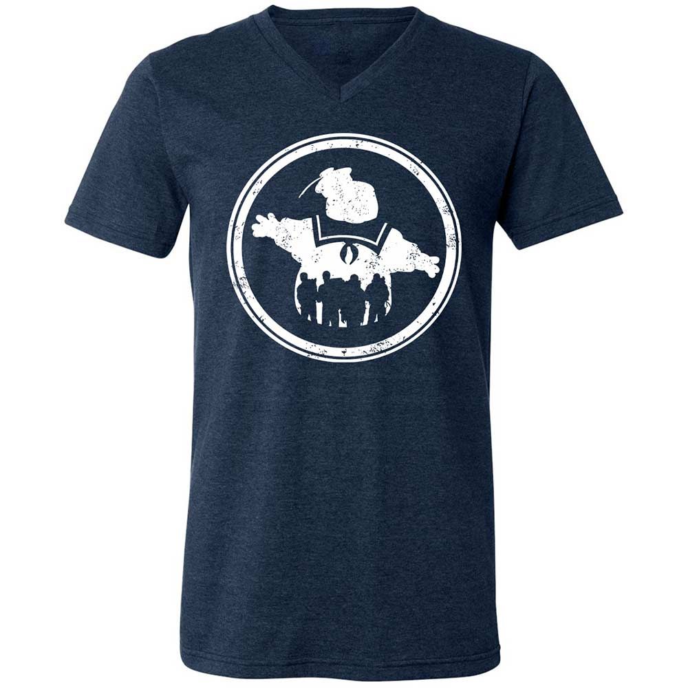 Unisex V-Neck T-Shirt - ZSSHZ8MB - Heather Navy - 3