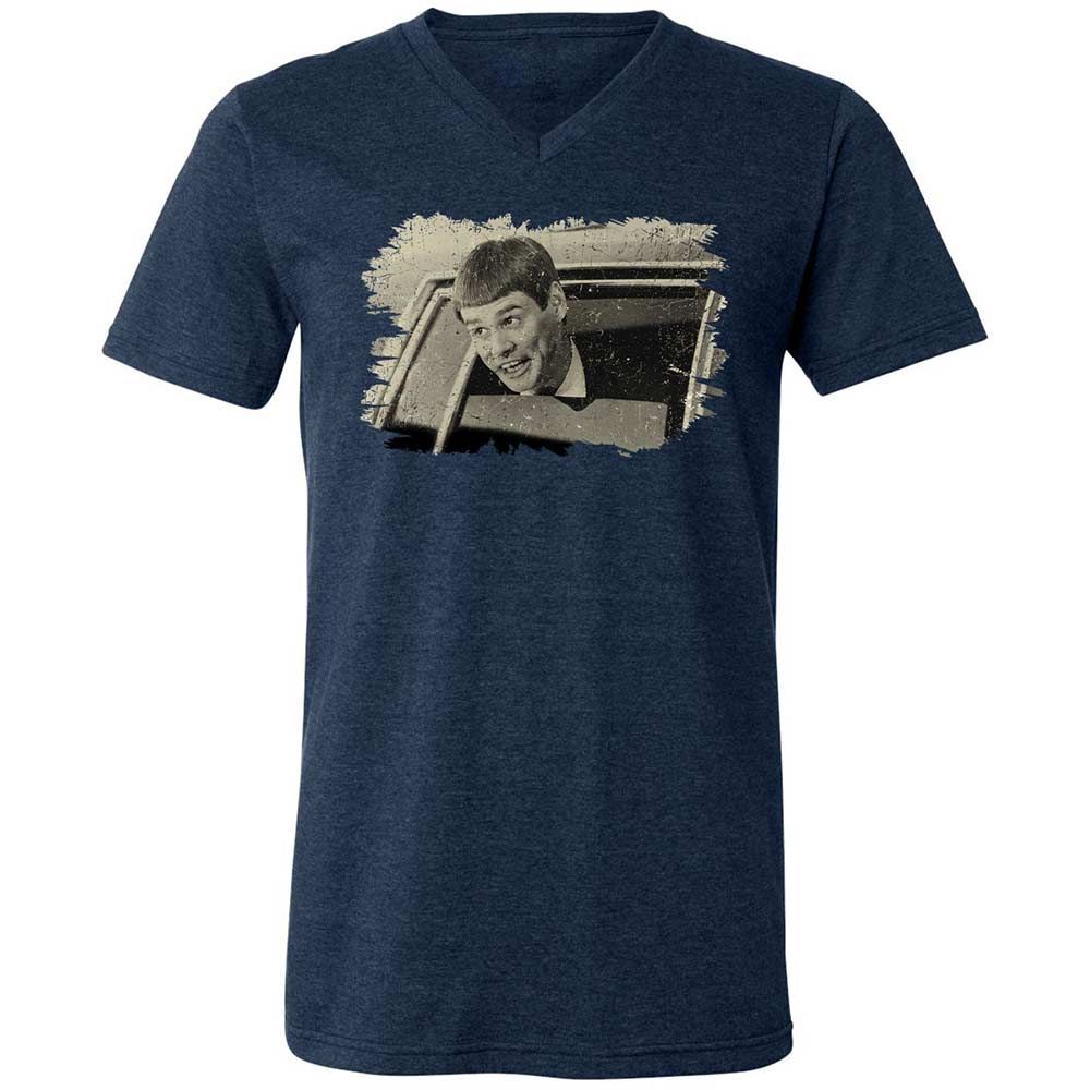 Unisex V-Neck T-Shirt - RSYFSQ8N - Heather Navy - 3