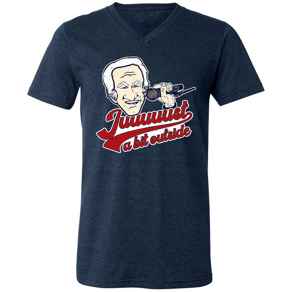 Unisex V-Neck T-Shirt - VJHZKPCZ - Heather Navy - 3