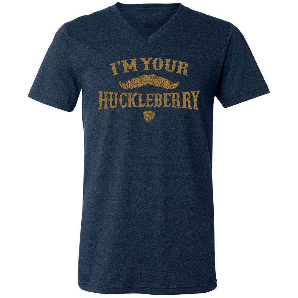 Unisex V-Neck T-Shirt - DXVD3GU1 - Heather Navy - 3