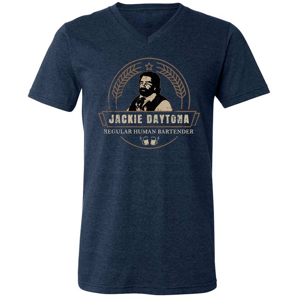 Unisex V-Neck T-Shirt - U41WMN4X - Heather Navy - 3