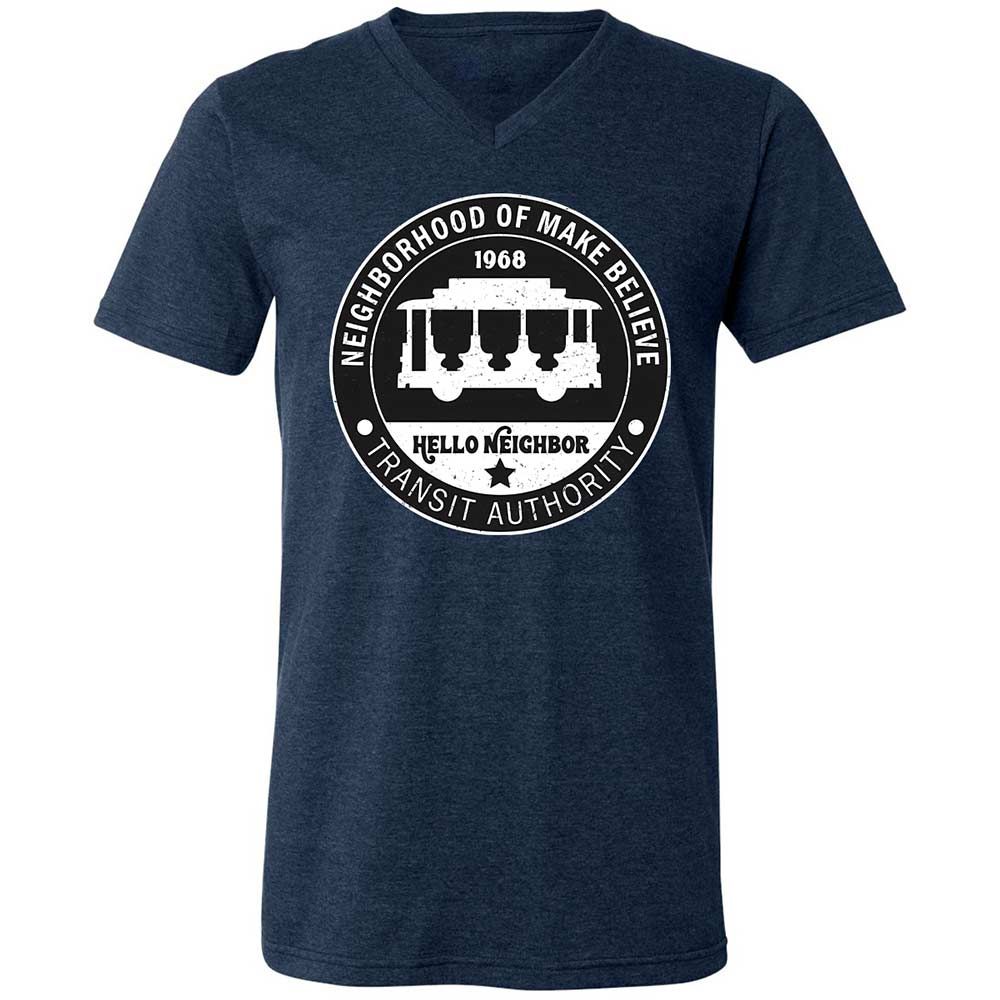 Unisex V-Neck T-Shirt - 91RW9GCB - Heather Navy - 3