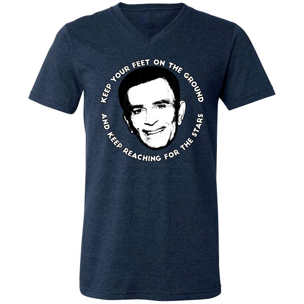 Unisex V-Neck T-Shirt - LL9QPEV7 - Heather Navy - 3