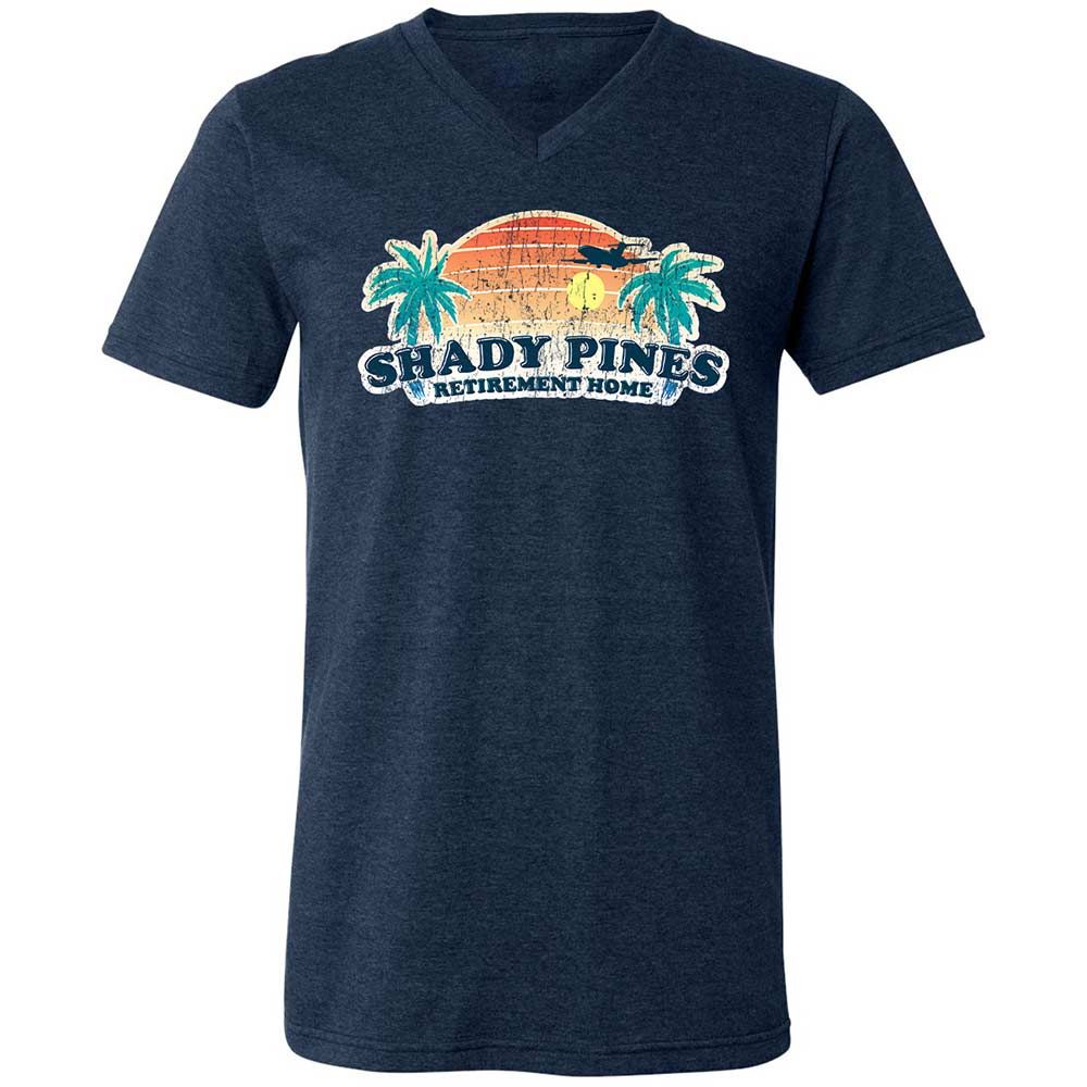 Unisex V-Neck T-Shirt - E35MQKQS - Heather Navy - 3