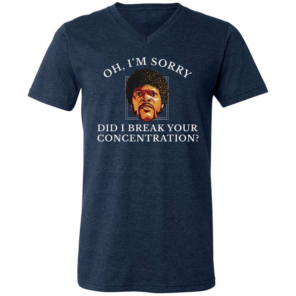 Unisex V-Neck T-Shirt - HFYCRKTJ - Heather Navy - 3