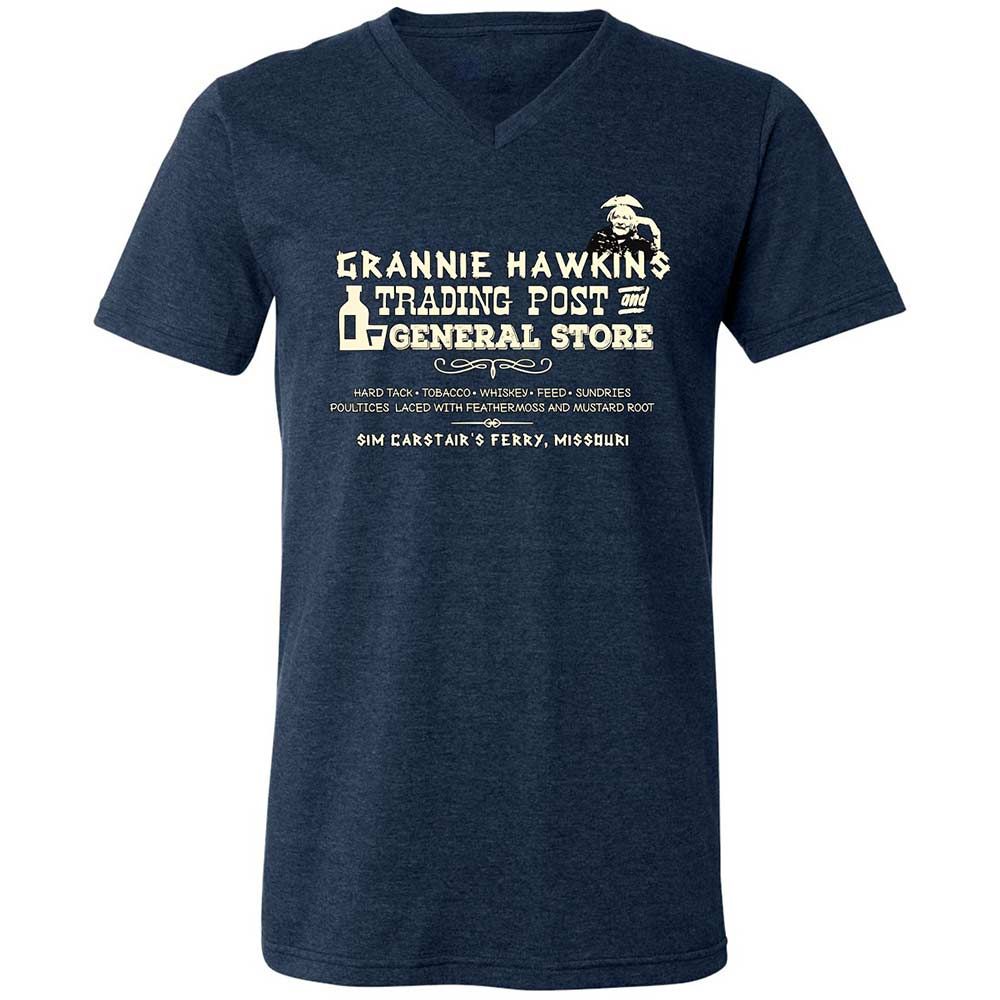 Unisex V-Neck T-Shirt - R5UV1FPN - Heather Navy - 3