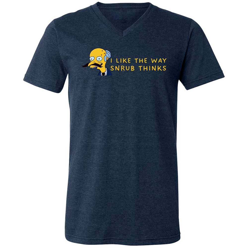 Unisex V-Neck T-Shirt - S1VR2LWG - Heather Navy - 3