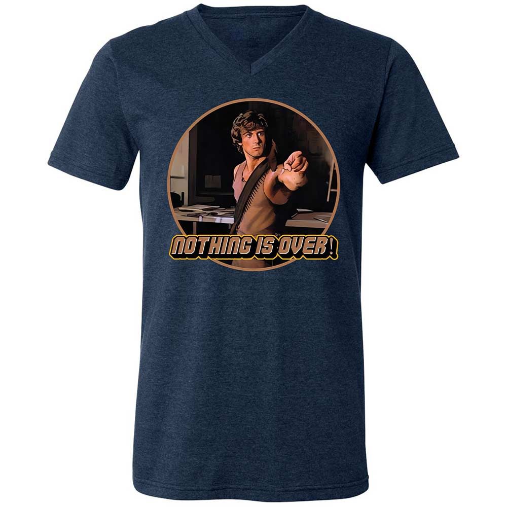 Unisex V-Neck T-Shirt - MSABL1HT - Heather Navy - 3