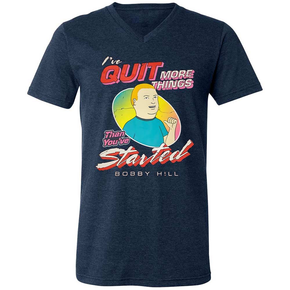 Unisex V-Neck T-Shirt - NXDHJFKH - Heather Navy - 3