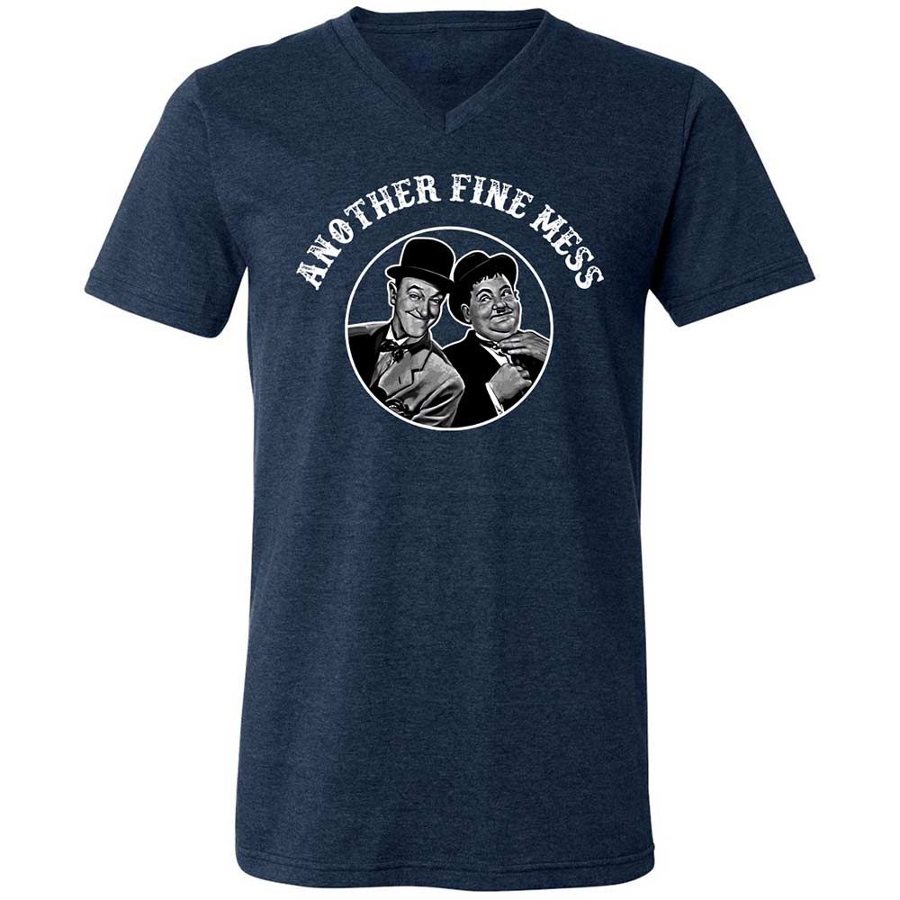 Unisex V-Neck T-Shirt - 8UYGAG2G - Heather Navy - 3